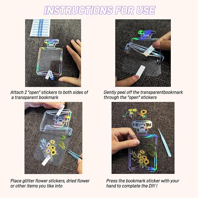 91 Pcs Homemade Bookmarks Kit, Colorful Sprout Bookmark and Pressed Flower - Image 6