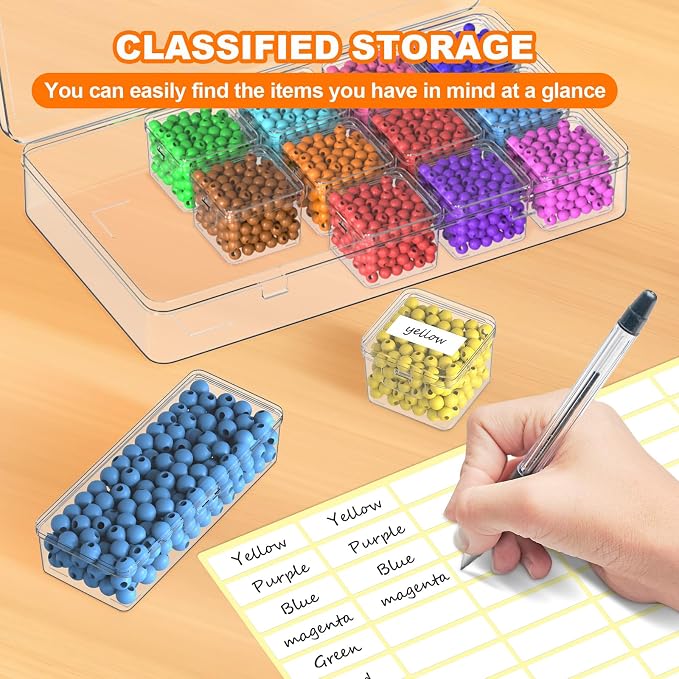 Bead Organizer Box, 2 Pack Small Clear Plastic Storage Containers Features - Image 3