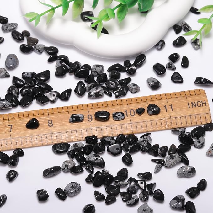 200 Pcs Crystal Chip Beads for Jewelry Making 5-8mm Snowflakes | Natural Chip - Image 3