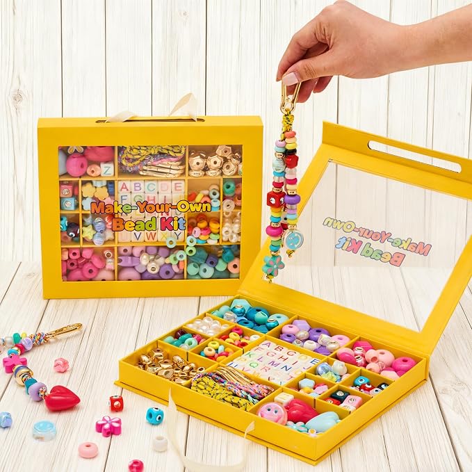 MYCUTEY DIY Keychain Making Kit-Big Beaded Keychain & Bag Charm Craft Supplies - Image 8