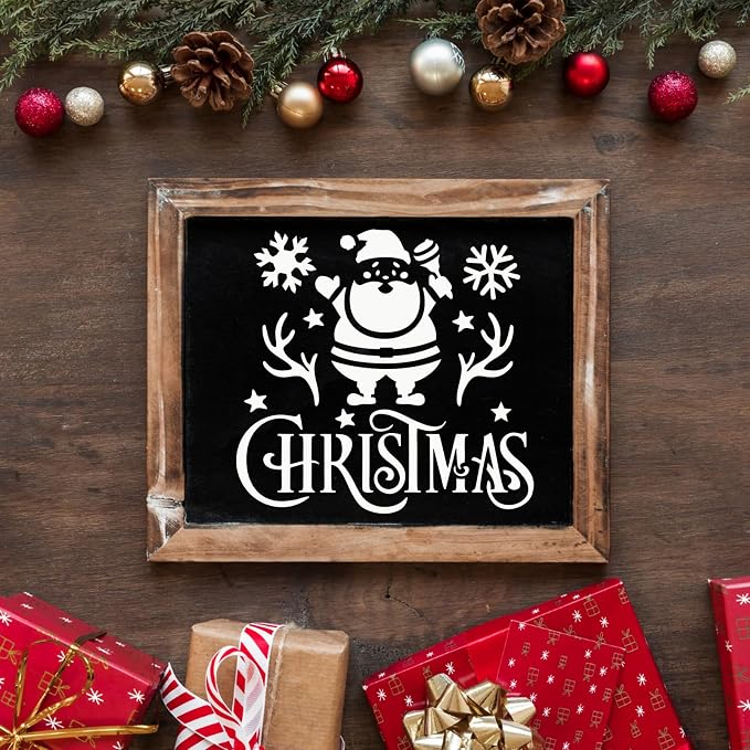 80 Pcs 3 x 3 Inch Christmas Stencils - Image 5