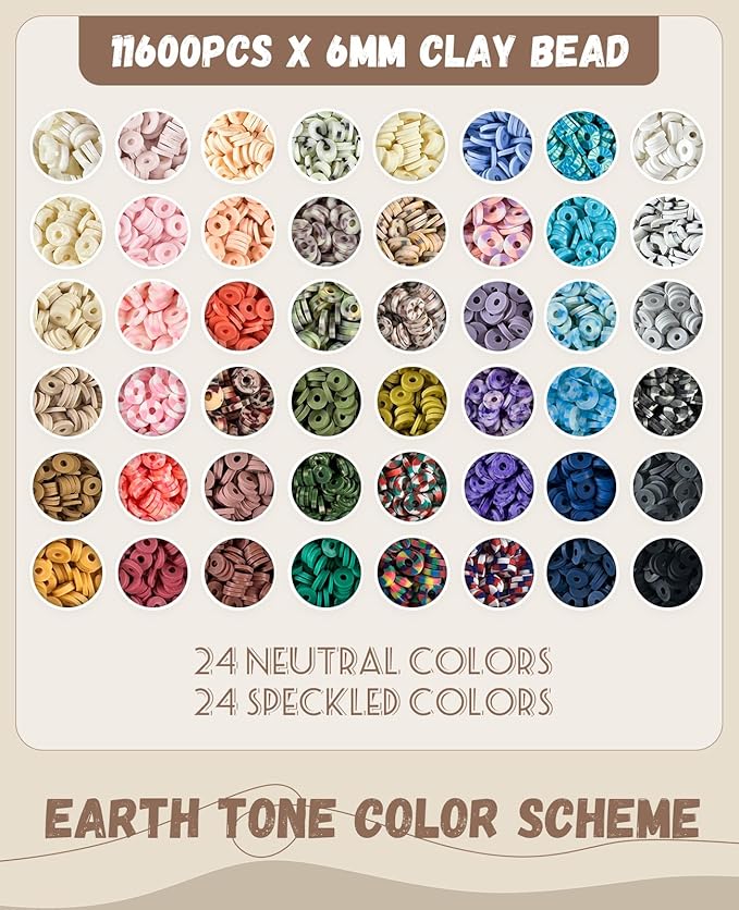 ClaBead 14000 Pcs Clay Beads Bracelet Making Kit - Image 3