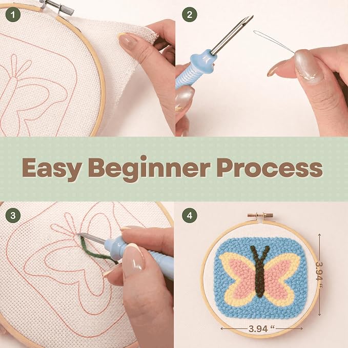 Kukovaya Punch Needle Kit for Beginners & Adults; Complete DIY Embroidery - Image 5