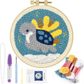 ERKOON Punch Needle Kit Adults Beginners, DIY Easy Sea Animals Embroidery Set by ERKOON
