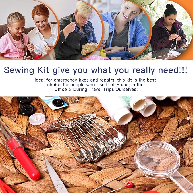 JUNING Sewing Kit with Case Portable Sewing Supplies - Image 3