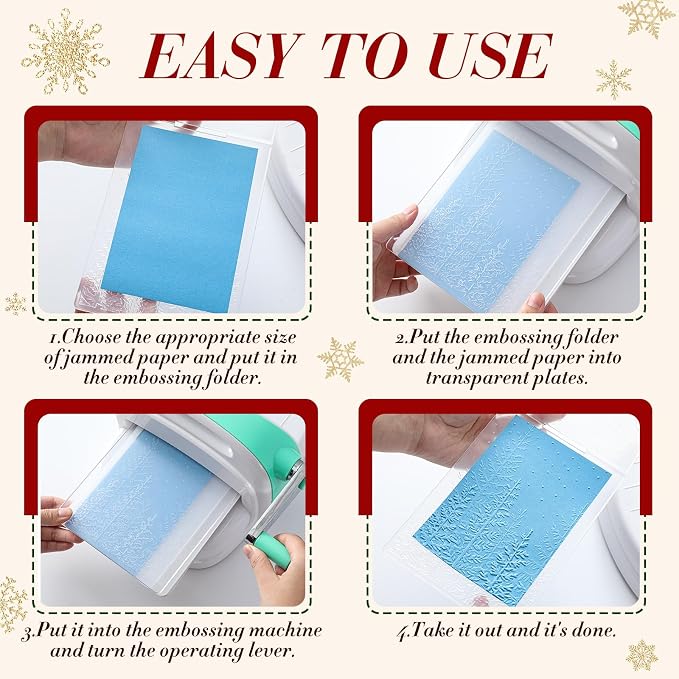 Geiserailie 1 Pcs Embossing Folders 2d/3D Embossing Machine Template Paper Card - Image 3