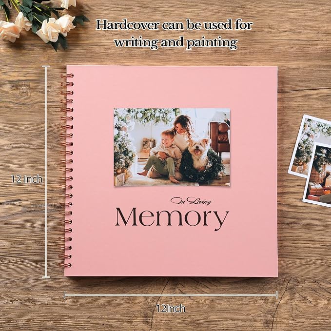 potricher 12 x 12 Inch DIY Scrapbook Album 40 Pages Hardcover Kraft Paper Scrap - Image 2