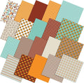HunnmingRe 20 Pcs 10''x10'' Fall Quilting Fabric Square Autumn Pumpkin Precuts by HunnmingRe