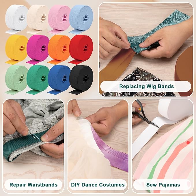 Airisoer 12 Rolls 1 Inch Elastic Band - Image 7