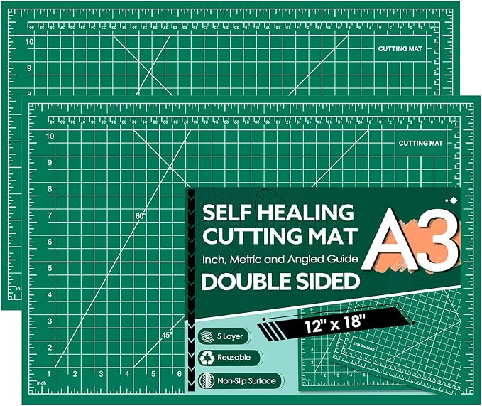 5 Packs Self Healing Cutting Mat Bulk 12"x18" Rotary Cutting Sewing Mats A3 | by EFOK