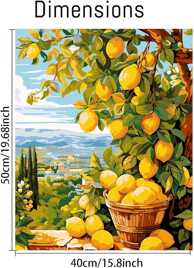 Clendo Lemon Paint by Numbers Kits - Image 2