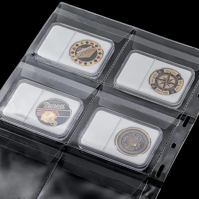 Coin Collecting Pages 5 Sheets 6 Pockets Standard 9Hole Coin Pocket Inserts - Image 5