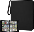 GERMUN 3 Ring 9 Pocket Zipper Card Binder, 720 Double Sided Standard PU Trading by GERMUN