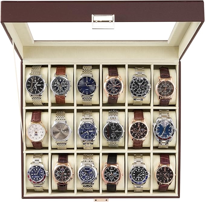 ProCase Watch Box Organizer, 18 Slot Watch Display Case by ProCase