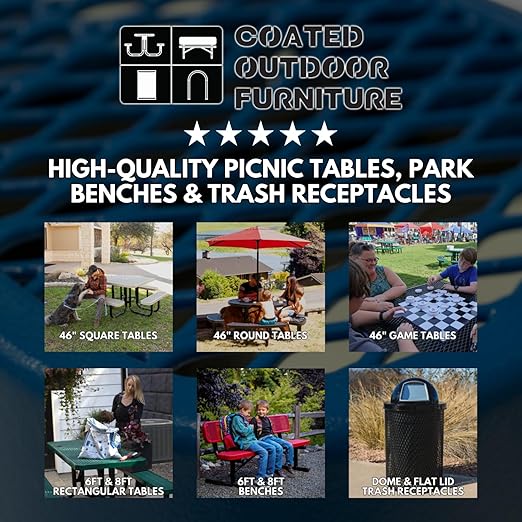RFT-P-DGRN Heavy Duty Round Trash Receptacle with Flat Top, Liner Included, 32 Gallon, Dark Green, Made in America