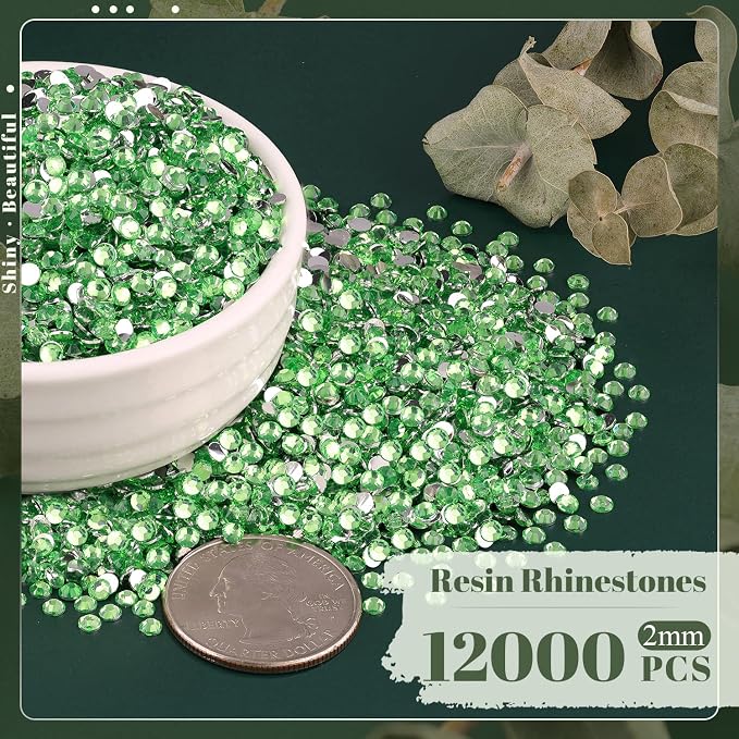 12000PCS 2mm Resin Rhinestones Bulk - Image 2