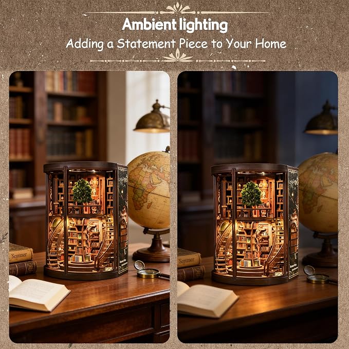 DIY Book Nook Kit with LED Lights | 3D Puzzles - Image 5