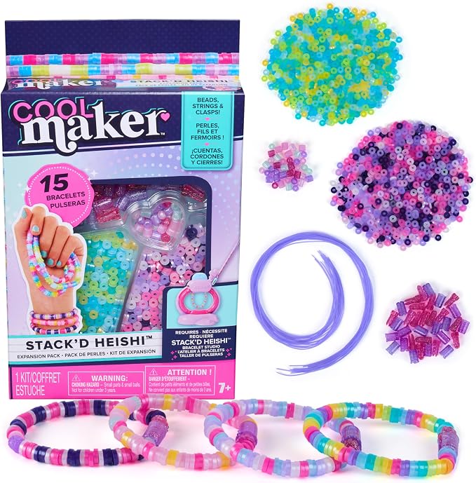 Cool Maker, Stack’d Heishi Expansion Pack Bead Kit, Bracelet Making Kit by Unknown