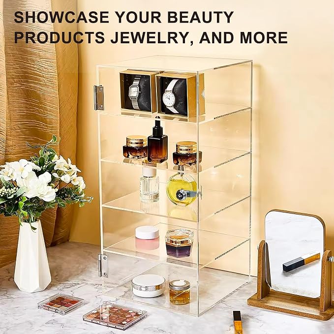 5 Shelf Acrylic Lockable Display Case - Image 5