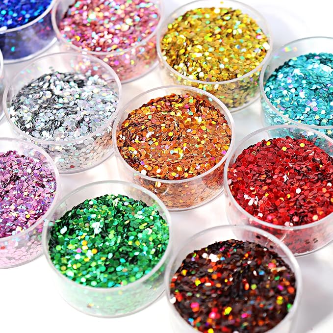 1mm Holographic Hexagon Chunky Glitter - Image 2