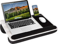LAPGEAR Home Office Pro Lap Desk – White Marble, Fits 15.6” Laptops by LapGear