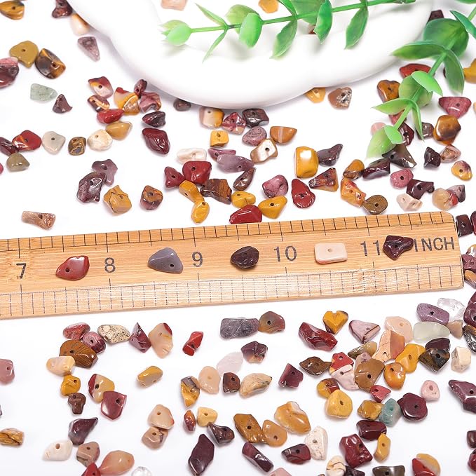 200 Pcs Crystal Chip Beads for Jewelry Making 5-8mm Yellow Jasper | Natural - Image 3