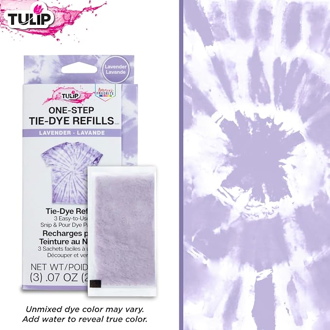 Tulip One-Step Tie-Dye Kit, 3 Fabric Dye Refill Packs - Image 5