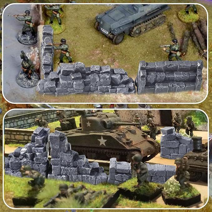 Warmtree Stone Wall Ruins for Terrain Sets, Miniature Terrain Building Tabletop - Image 7
