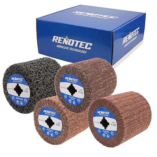 4" Black Cleaner & Burnishing Wheel Pro Pack, 100x100mm, Grit 40/80/120/180