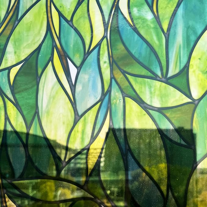 Original Hand Drawn Faux Stained Glass Window Hanging Clings - Image 8