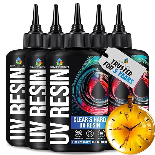 CRAFT RESIN 500g UV Resin Kit Hard Type Low Viscosity – Crystal Clear and by CraftResin