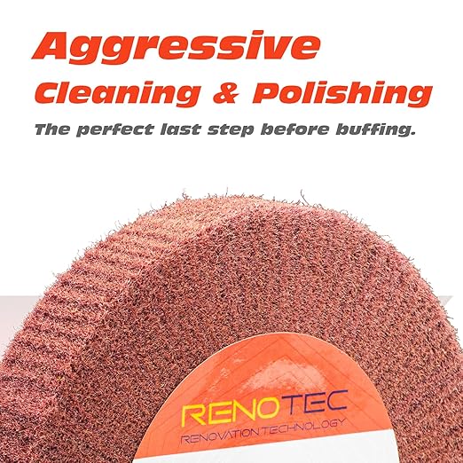 6 Inch Flap Wheel, Non-Woven Abrasive Polishing Wheel, 1 Inch Thickness, 3/4 Inch Arbor, for Bench Grinder (4 Pcs Grit320)
