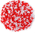 UPINS Red White Tri Beads by UPINS
