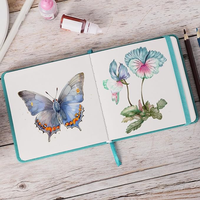 Prudiut Hardcover Pocket Sketchbook, 98lb/160gsm Heavyweight Tiny Sketch Book - Image 6