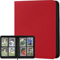 4 Pocket Ringless Side Loading Trading Card Binder, 160 Cards PU Fixed Page by GERMUN