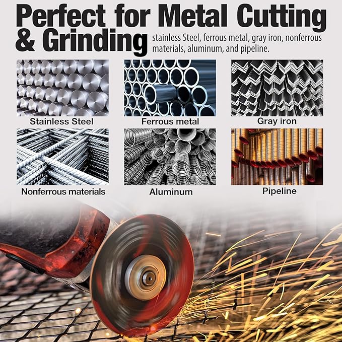 SHALL 50-Pack Cut Off Wheels 4 1/2 x 7/8 Inch, Cutting Wheel with Pouch for Angle Grinder, 4.5” Metal & Stainless Steel Fast Cutting Disc, Grinder Wheel for General Purpose Metal Cutting