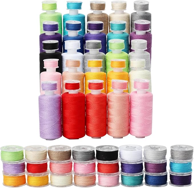 50Pcs Bobbins Sewing Threads Kit 25 Colors 500 Yards Sewing Polyester Thread - Image 3