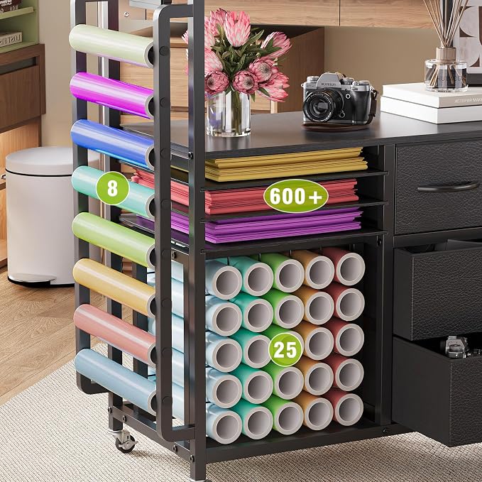 VENNQD Large Craft Organizer and Storage Rolling Cart Compatible - Image 8