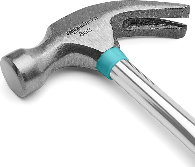 Amazon Basics 8 oz Hammer, Turquoise