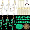 558 Pcs Halloween Ghost Charms Keychain Making Kit DIY Ghost Glow in The Dark by CraftyDream