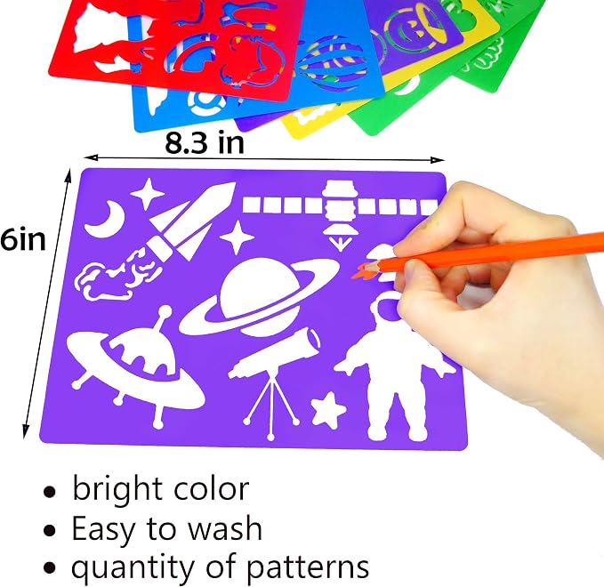 HADDIY Kids Drawing Stencils Set - Image 4