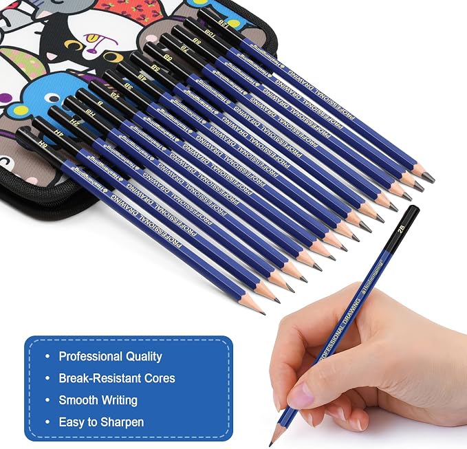 25 Pack Sketching Pencil Set - Image 5