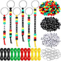 Landical 564 Pcs Juneteenth Keychain Making Kit DIY Bead Key Chain Craft by Landical
