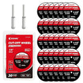 EZARC 1-1/2 Cut Off Wheels, 1.5" x 1/8" Fiberglass Reinforced Rotary Tool Cutting Disc Accessories Include Mandrels, 32-Pack