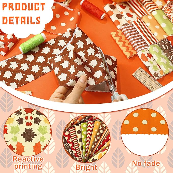 Hosuly 40 Pcs Fall Jelly Fabric - Image 5