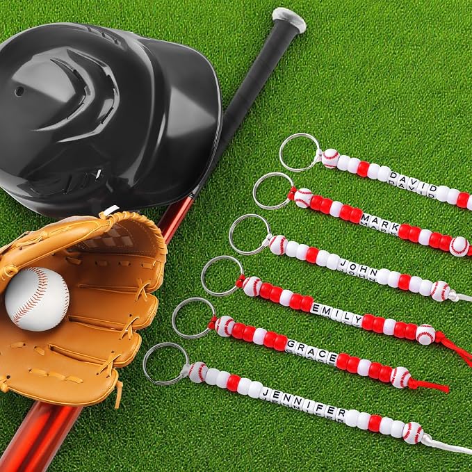 Landical 564 Pcs Baseball Keychain Making Kit DIY Baseball Bead Key Chain Craft - Image 7