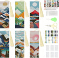 NEGEKFKX 6 Pcs Landscape Cross Stitch Bookmark Kit by NEGEKFKX
