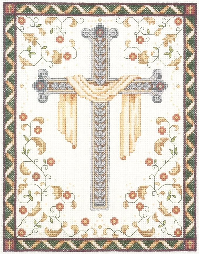 Janlynn 10235 His Cross Counted Cross Stitch Kit-8"X10" 14 Count by Janlynn