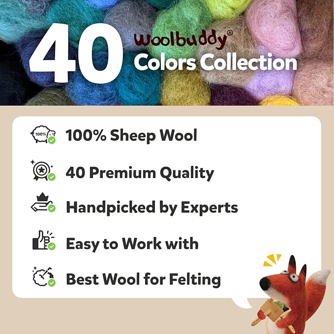 Woolbuddy Wool Roving Kit - Image 7