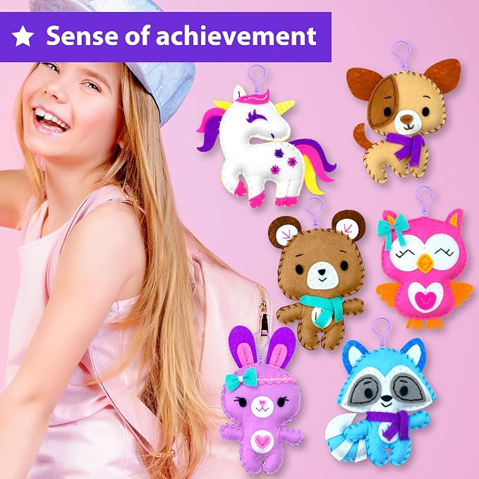 KRAFUN Unicorn Animal Sewing Keyring Kit - Image 5